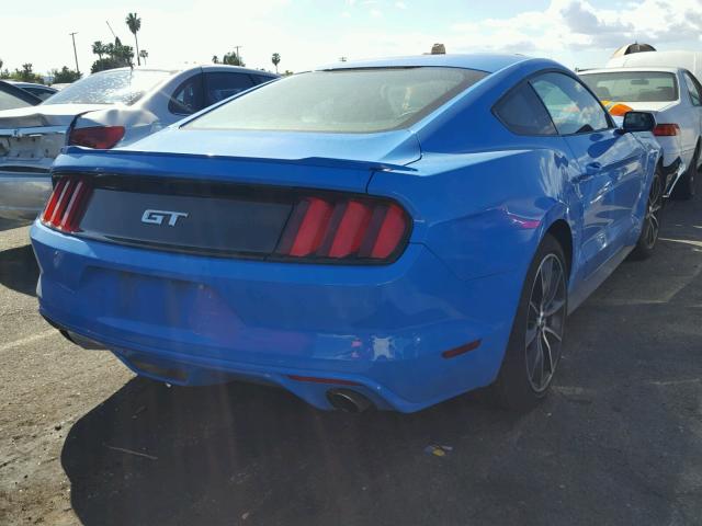 1FA6P8CF2H5277497 - 2017 FORD MUSTANG GT BLUE photo 4