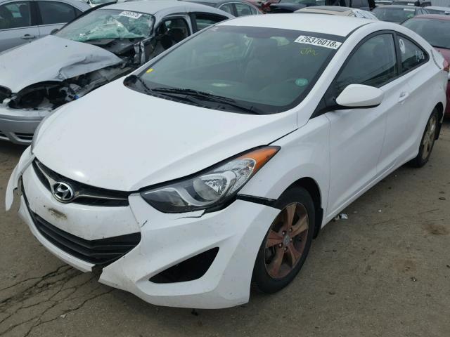 KMHDH6AE7DU010087 - 2013 HYUNDAI ELANTRA CO WHITE photo 2