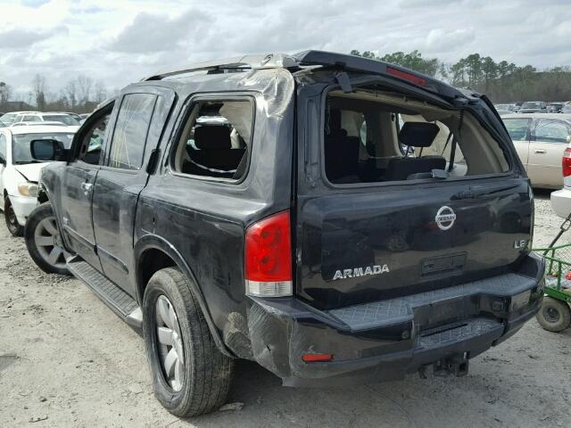 5N1BA08D08N603571 - 2008 NISSAN ARMADA SE BLACK photo 3