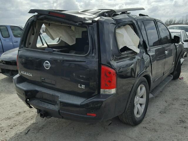 5N1BA08D08N603571 - 2008 NISSAN ARMADA SE BLACK photo 4