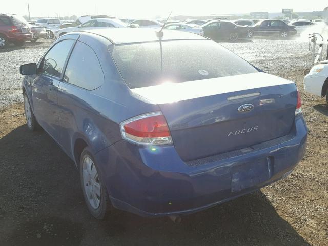 1FAHP32N08W124664 - 2008 FORD FOCUS S/SE BLUE photo 3