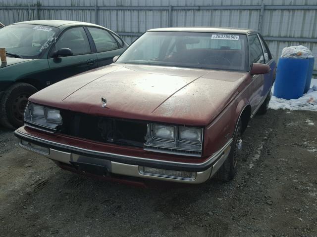 1G4HR3734GH455581 - 1986 BUICK LESABRE LI RED photo 2