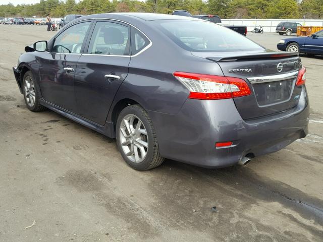 3N1AB7AP4DL677700 - 2013 NISSAN SENTRA S GRAY photo 3