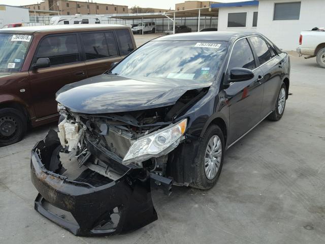 4T4BF1FK3ER348592 - 2014 TOYOTA CAMRY L BLACK photo 2