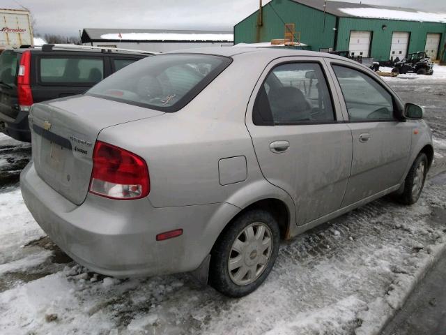 KL1TJ52664B179753 - 2004 CHEVROLET AVEO LS GRAY photo 4