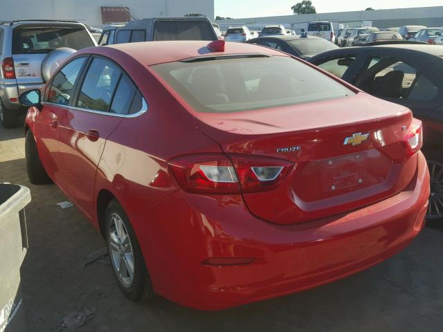 1G1BE5SM2H7227676 - 2017 CHEVROLET CRUZE LT RED photo 3