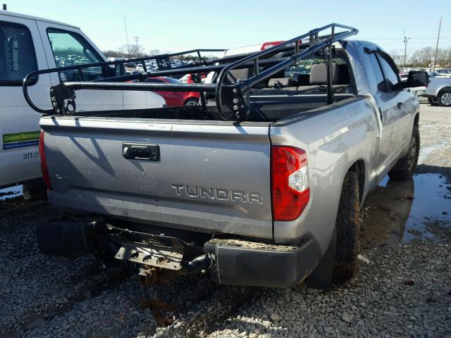 5TFUM5F15EX053200 - 2014 TOYOTA TUNDRA DOU SILVER photo 4