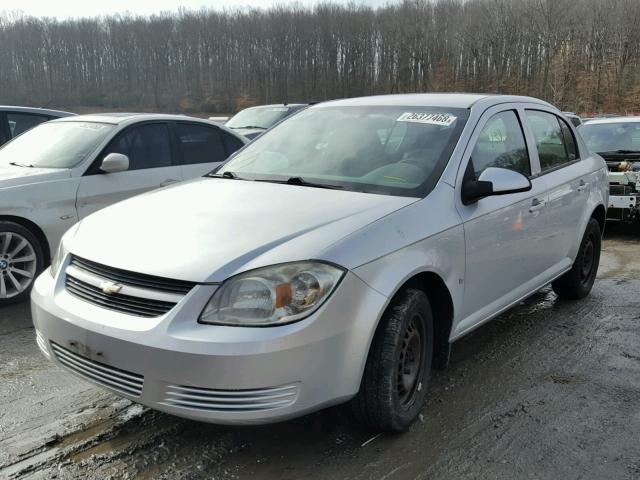 1G1AT58H997197508 - 2009 CHEVROLET COBALT LT SILVER photo 2