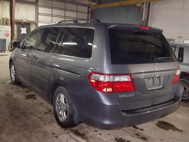 5FNRL38797B459959 - 2007 HONDA ODYSSEY EX GRAY photo 3