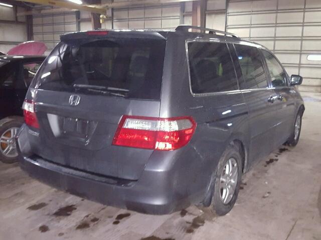 5FNRL38797B459959 - 2007 HONDA ODYSSEY EX GRAY photo 4