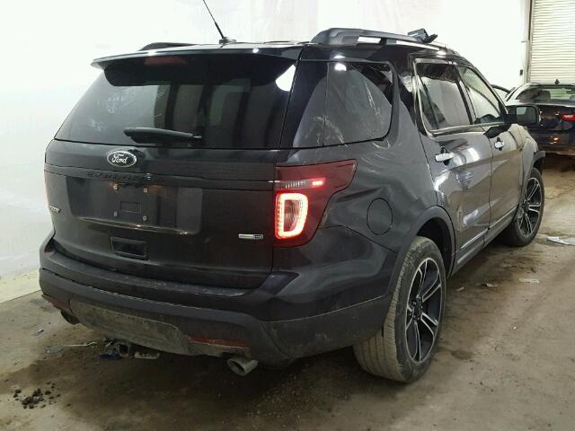 1FM5K8GT8DGC37357 - 2013 FORD EXPLORER S BLACK photo 4