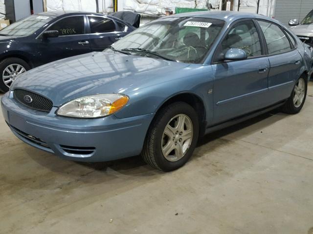 1FAHP56S85A178833 - 2005 FORD TAURUS SEL BLUE photo 2