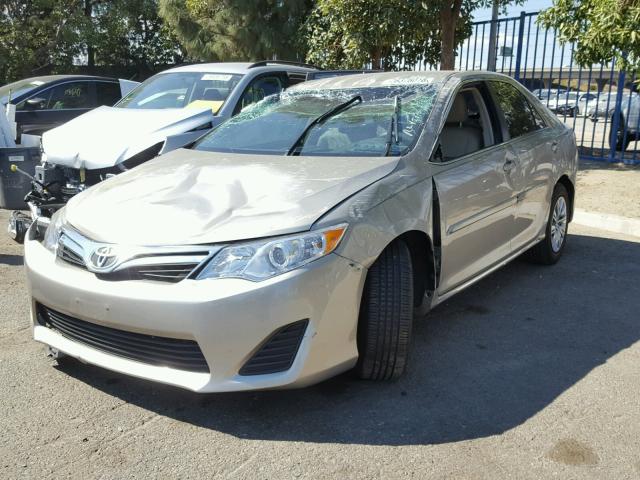 4T1BF1FK3EU431577 - 2014 TOYOTA CAMRY L GOLD photo 2