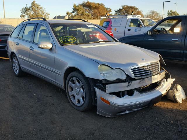 WDBRH61J94F537381 - 2004 MERCEDES-BENZ C 240 SPOR SILVER photo 1