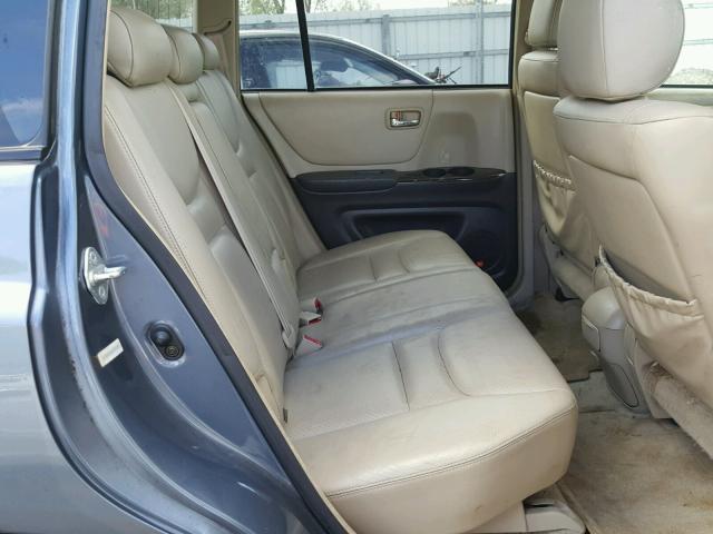 JTEHF21A120075292 - 2002 TOYOTA HIGHLANDER BLUE photo 6