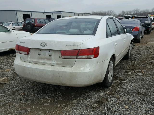 5NPET46C58H377783 - 2008 HYUNDAI SONATA WHITE photo 4