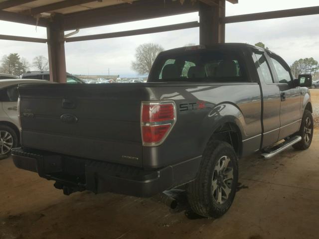 1FTFX1CF2DKD02427 - 2013 FORD F150 SUPER GRAY photo 4