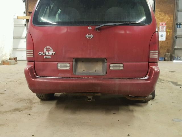 4N2DN1118VD854070 - 1997 NISSAN QUEST XE RED photo 9