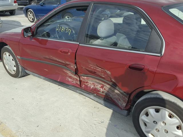 1HGCD5537VA068686 - 1997 HONDA ACCORD LX RED photo 10