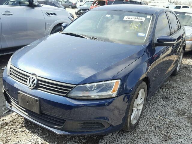 3VWLL7AJXBM131485 - 2011 VOLKSWAGEN JETTA TDI BLUE photo 2