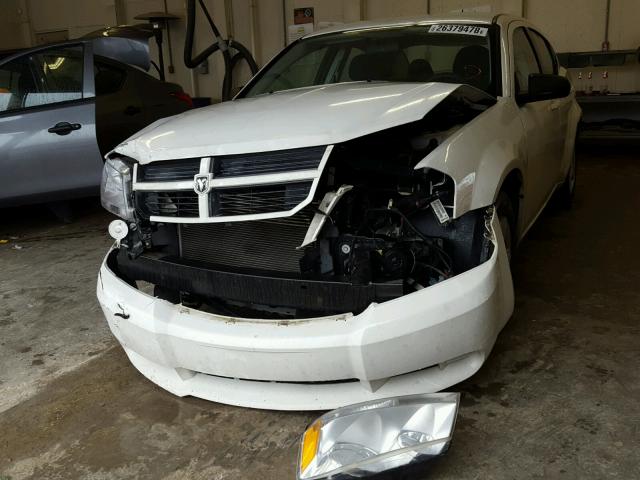 1B3LC46B69N569683 - 2009 DODGE AVENGER SE WHITE photo 2