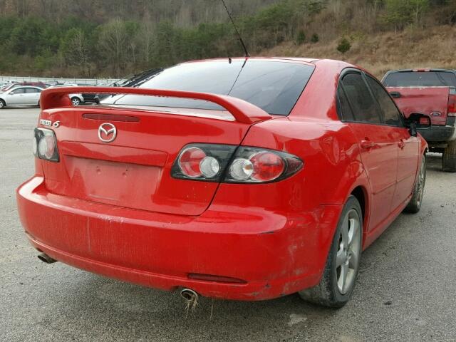 1YVHP84C775M18953 - 2007 MAZDA 6 I RED photo 4