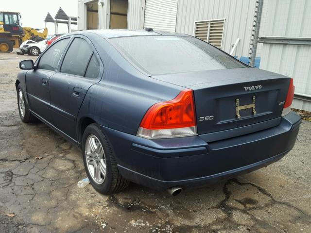 YV1RS592072618463 - 2007 VOLVO S60 2.5T BLUE photo 3