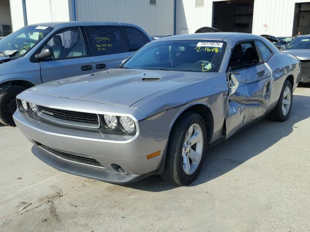 2C3CDYAG6EH101207 - 2014 DODGE CHALLENGER SILVER photo 2