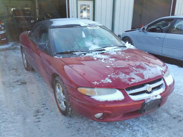 3C3EL55H9VT629764 - 1997 CHRYSLER SEBRING JX BURGUNDY photo 1