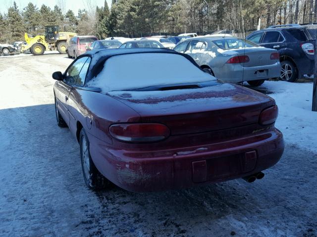 3C3EL55H9VT629764 - 1997 CHRYSLER SEBRING JX BURGUNDY photo 3