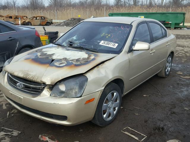 KNAGE123685250187 - 2008 KIA OPTIMA LX GOLD photo 2