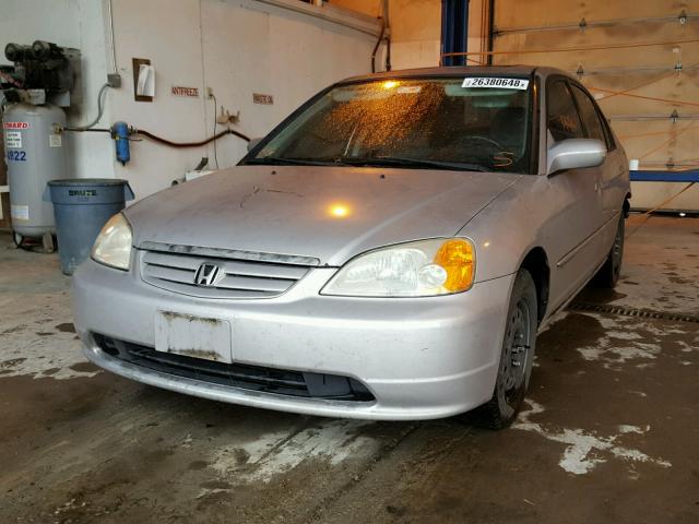 2HGES26741H591125 - 2001 HONDA CIVIC EX ვერცხლისფერი ფოტო 2