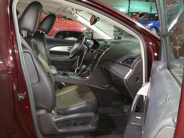 2LMDJ6JK3BBJ07966 - 2011 LINCOLN MKX BURGUNDY photo 5