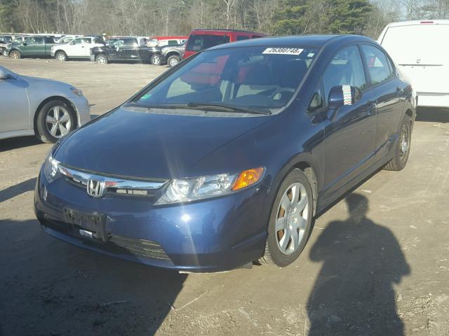 1HGFA16557L073665 - 2007 HONDA CIVIC LX PURPLE photo 2