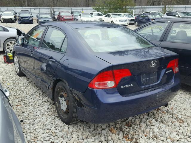 1HGFA16557L073665 - 2007 HONDA CIVIC LX PURPLE photo 3