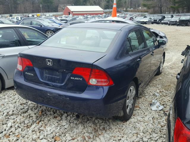 1HGFA16557L073665 - 2007 HONDA CIVIC LX PURPLE photo 4