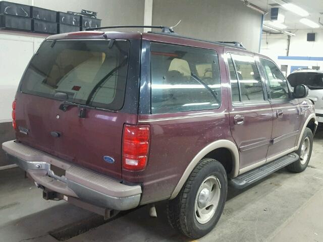 1FMFU18L2VLB38305 - 1997 FORD EXPEDITION MAROON photo 4