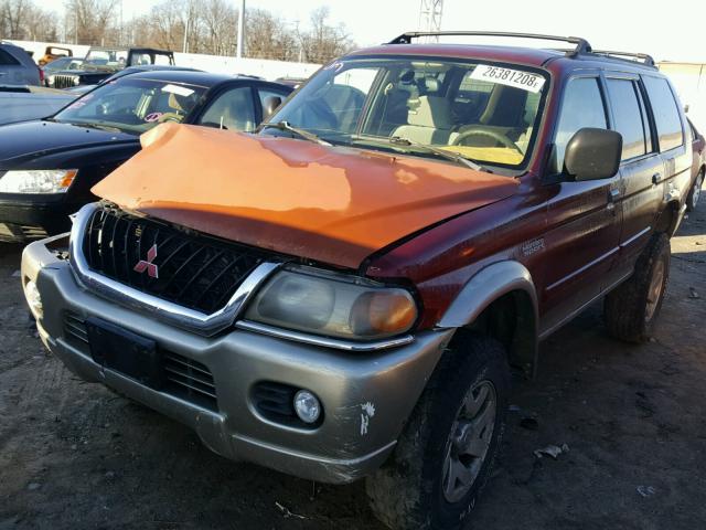 JA4MT31H3YP013823 - 2000 MITSUBISHI MONTERO SP MAROON photo 2