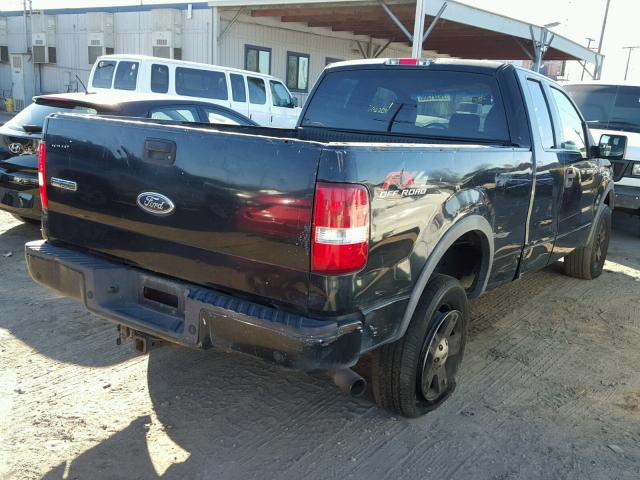 1FTPX14525KC87570 - 2005 FORD F150 BLACK photo 4