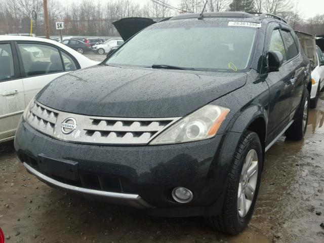 JN8AZ08W36W520836 - 2006 NISSAN MURANO SL BLACK photo 2