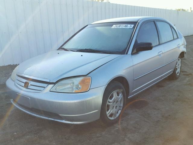 2HGES16532H605848 - 2002 HONDA CIVIC LX SILVER photo 2