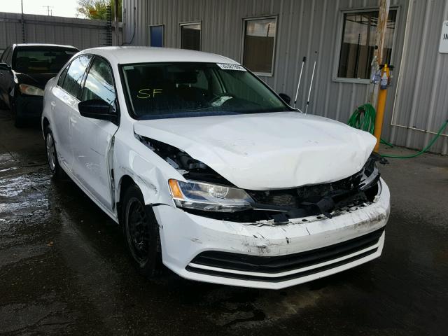 3VW2K7AJ3FM343651 - 2015 VOLKSWAGEN JETTA BASE WHITE photo 1