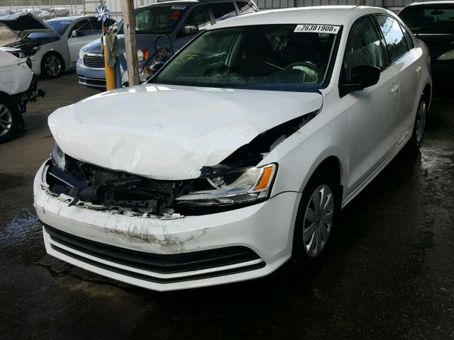 3VW2K7AJ3FM343651 - 2015 VOLKSWAGEN JETTA BASE WHITE photo 2