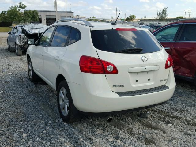 JN8AS58V08W121572 - 2008 NISSAN ROGUE S WHITE photo 3