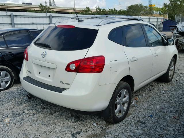 JN8AS58V08W121572 - 2008 NISSAN ROGUE S WHITE photo 4