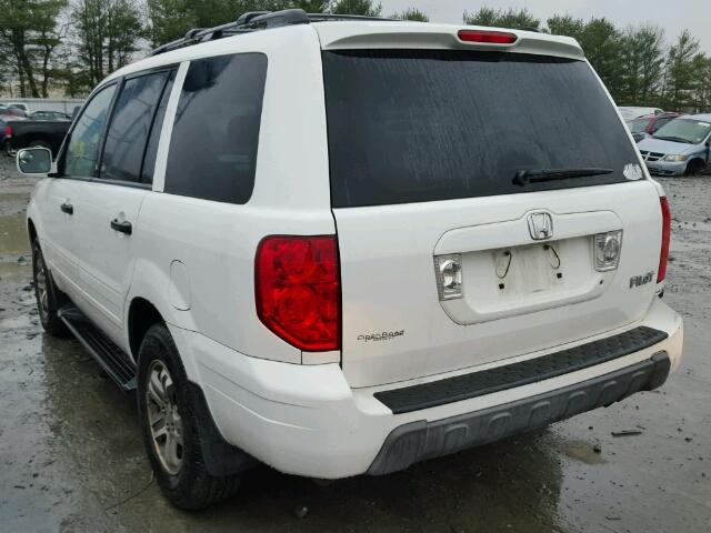 2HKYF18463H573054 - 2003 HONDA PILOT EX WHITE photo 3