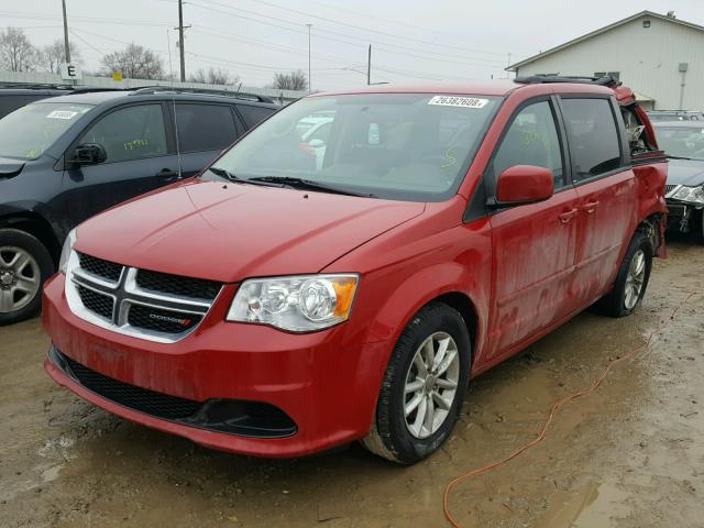 2C4RDGCG6DR686635 - 2013 DODGE GRAND CARA RED photo 2