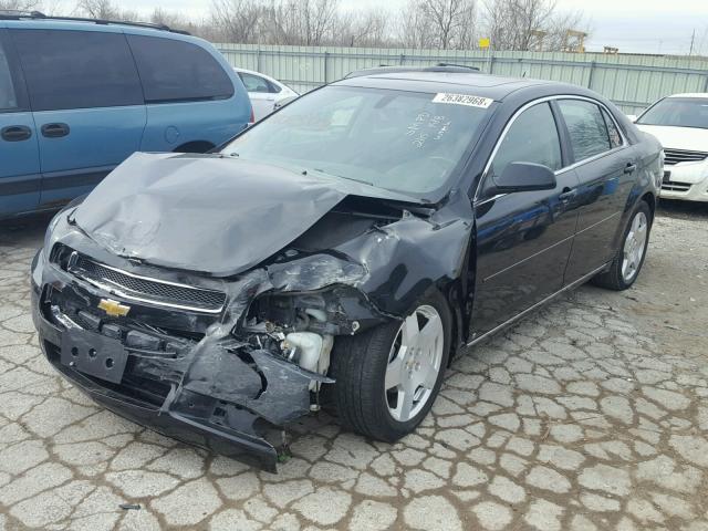 1G1ZD5E7XA4123824 - 2010 CHEVROLET MALIBU 2LT BLACK photo 2