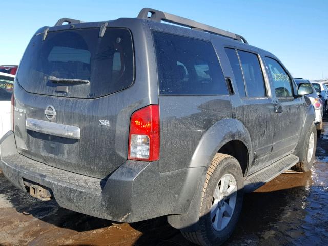 5N1AR18B18C627690 - 2008 NISSAN PATHFINDER GRAY photo 4