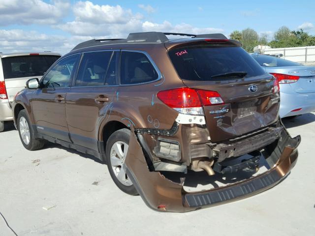 4S4BRBGC9B3442900 - 2011 SUBARU OUTBACK 2. BROWN photo 3